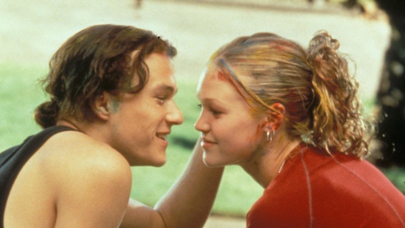 Heath Ledger and Julia Stiles in 10 Things I Hate About You.