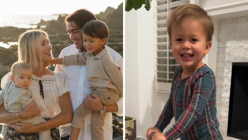 Jennifer and Bryce Burnham lost their four-year-old son Baxter in early October, pictured with younger son Barron.
