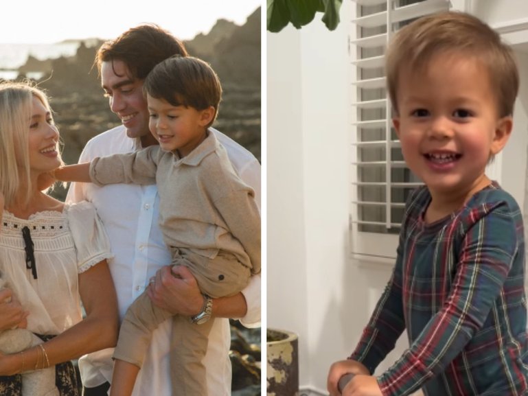Jennifer and Bryce Burnham lost their four-year-old son Baxter in early October, pictured with younger son Barron.