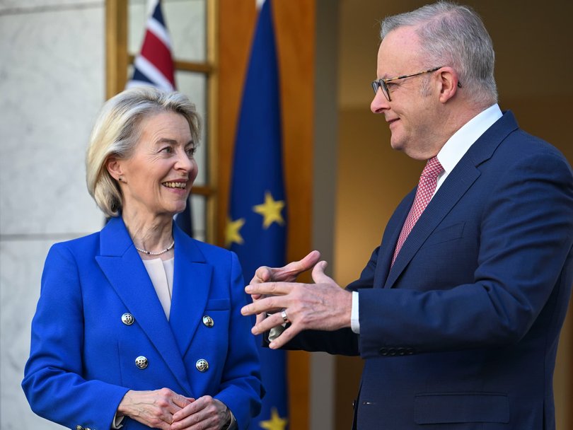 Australia and the EU finalised terms in March. Picture: NewsWire / Martin Ollman