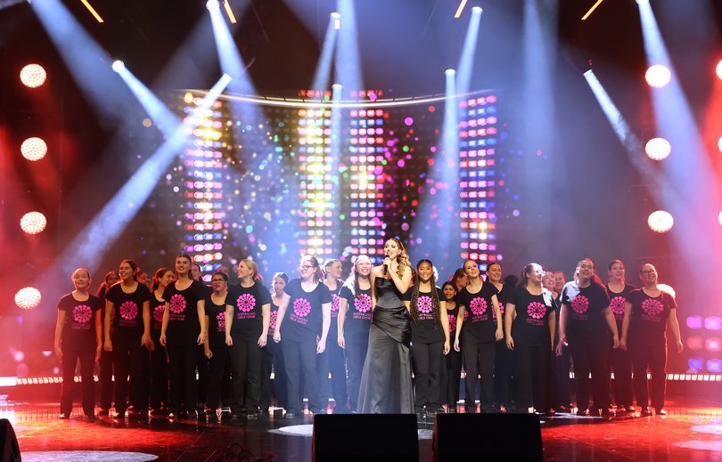 Pop singer Gisella Colletti tears the house down with the Australian Girls Choir.