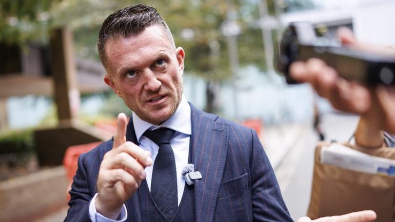 Tommy Robinson will face two harassment charges in a London court. (EPA PHOTO)