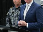  Pat Conroy, is joined by the Chief of Navy, Vice Admiral Matt Buckley in Sydney on Monday.