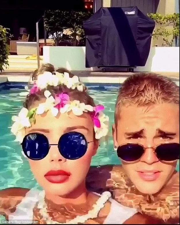 Sahara Ray with Justin Bieber.