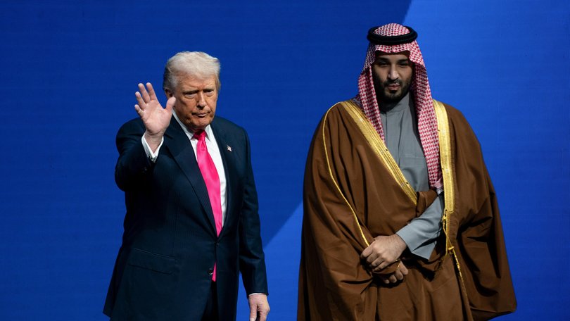 Donald Trump with Mohammed bin Salman.