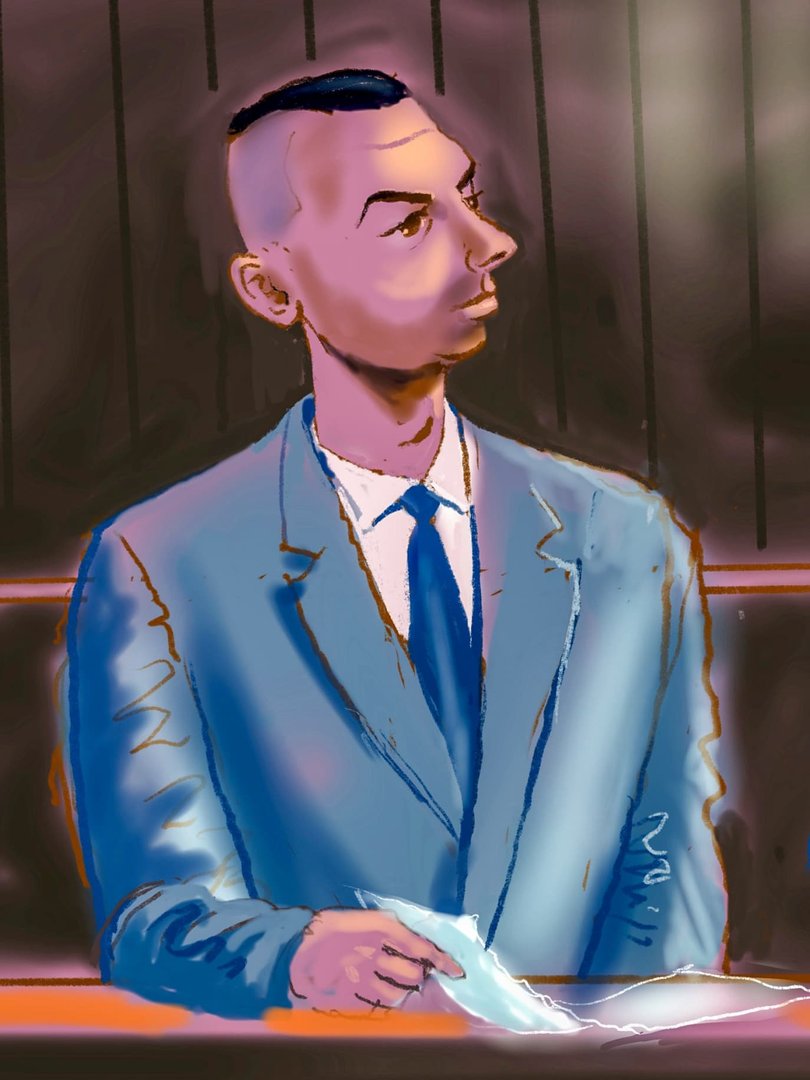Mr Lamarre-Condon’s trial continues. Court sketch: NewsWire / Rocco Fazzari