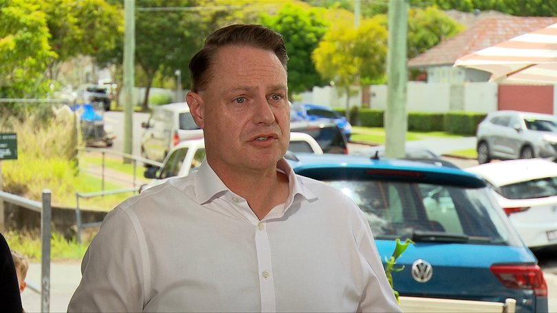 Lord Mayor Adrian Schrinner speaks to reporters as the investigation into the Chermside dog attack continues.