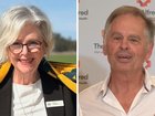 Member for Indi Helen Haines (left) is in a stable condition but has tragically lost her second leg, according to her husband Phil (right), who spoke outside the Alfred Hospital in Melbourne on Wednesday night.