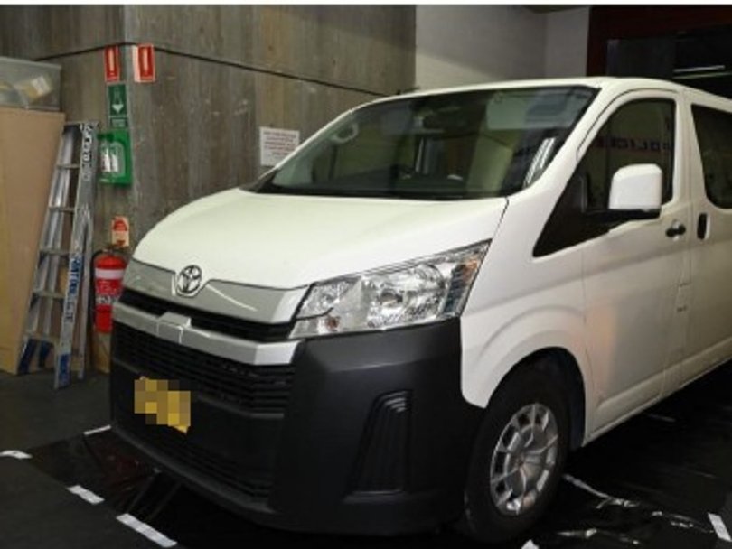 Beau Lamarre-Condon is accused of hiring a van and then using it to move the bodies of Mr Baird and Mr Davies. Picture: Court exhibit