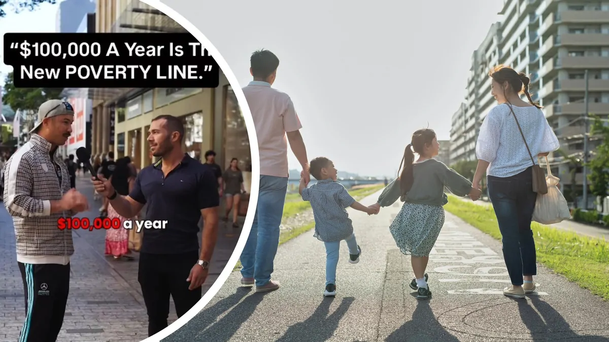 Business owner claims average Australian family needs to earn $100,000 just to break above poverty line