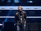 Liam Gallagher of Oasis performs on stage during the opening night of their Live 25' Tour in Cardiff, Wales. 