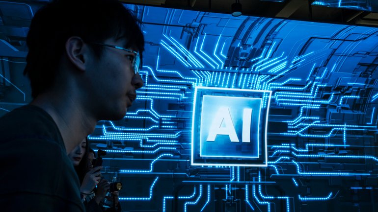 An interactive display featuring artificial intelligence in Guangzhou.