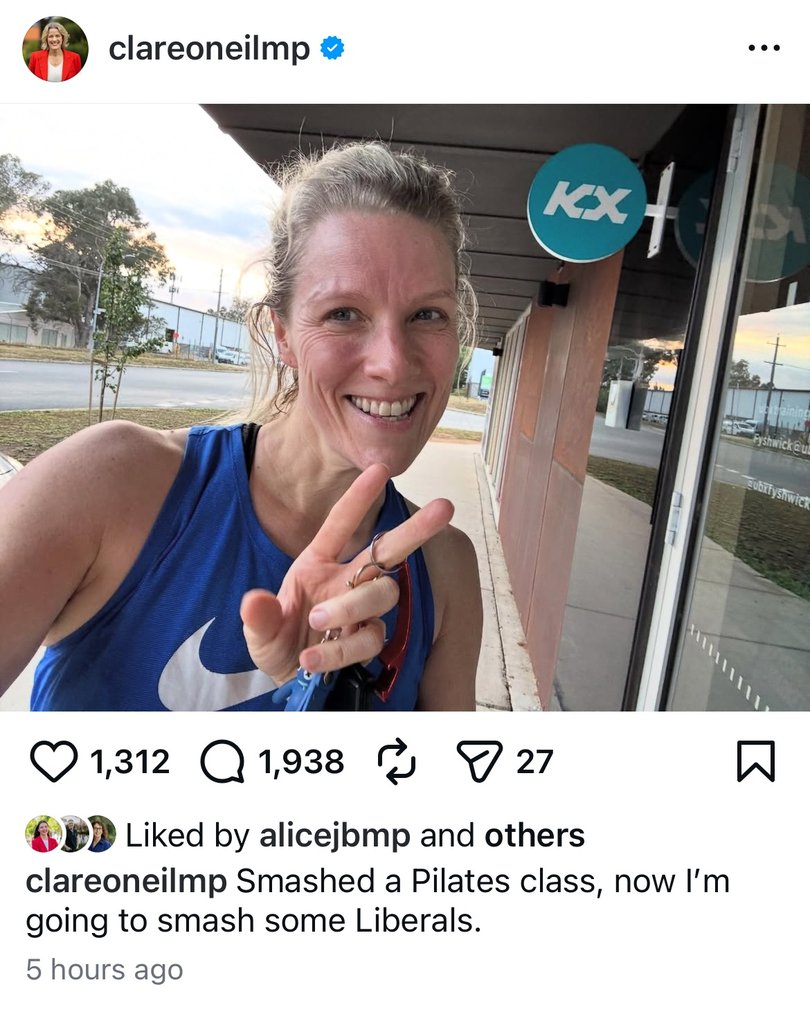 Housing Minister Clare O’Neil's now deleted Instagram post.
