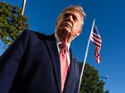 President Donald Trump speaks to reporters outside the White House on Monday. Throughout this year, Trump has vetoed multiple proposals to return to major combat operations against Iran. (Eric Lee/The New York Times)