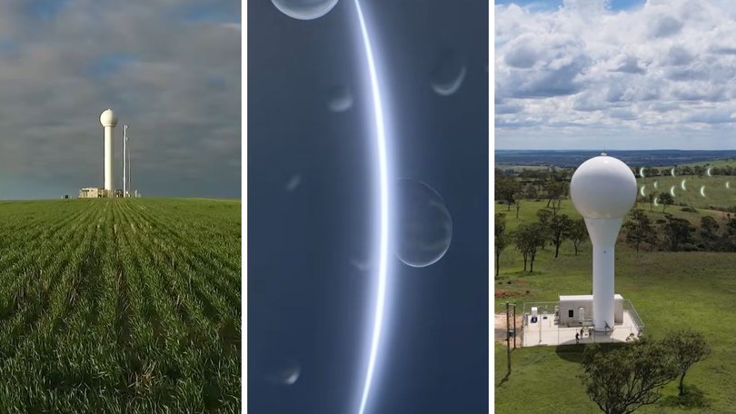 Radiowaves sent out from radar dishes hit particles and return to the dish to become data, but some older dishes cannot differentiate between a raindrop and and an insect.