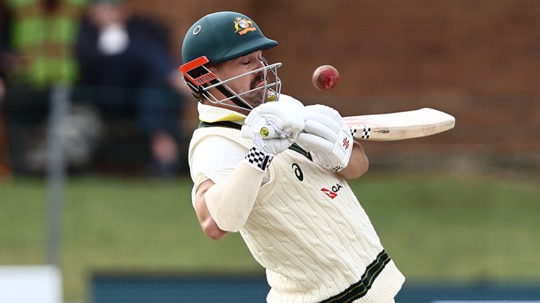 GQEBERHA, SOUTH AFRICA - OCTOBER 21: Travis Head of Australia during day 4 of the 2nd Dafabet Test match between South Africa and Australia at St Georges Park on October 21, 2026 in Gqeberha, South Africa. (Photo by Richard Huggard - Gallo Images/Getty Images)