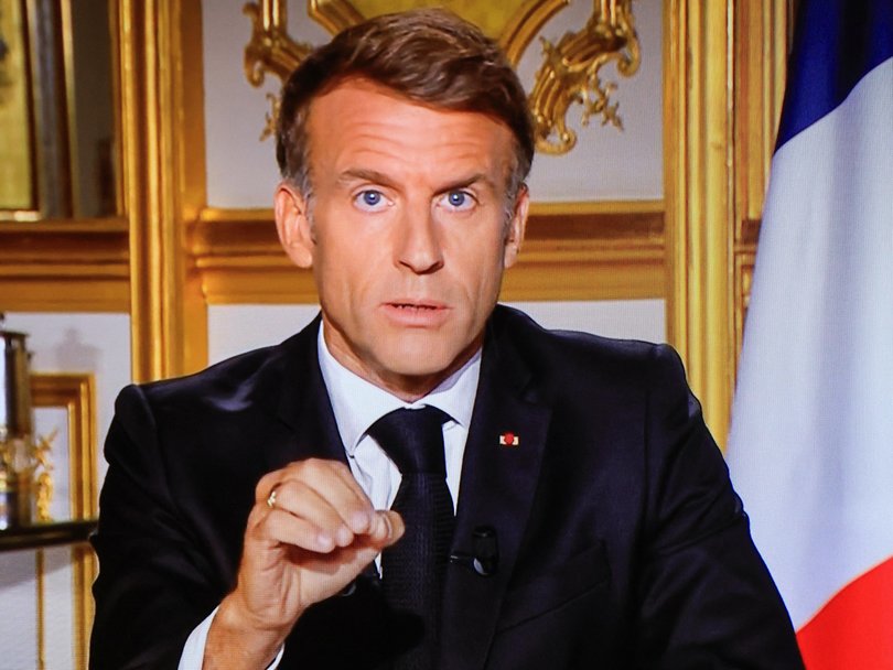 Emmanuel Macron spoke from the Elysee Presidential Palace the day after the riots.