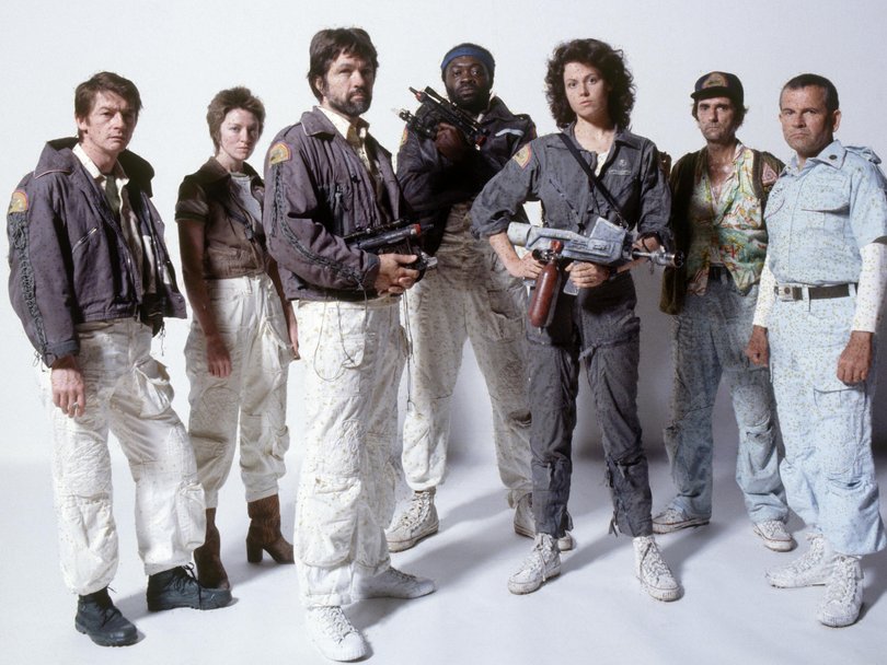 With Sigourney Weaver in Aliens