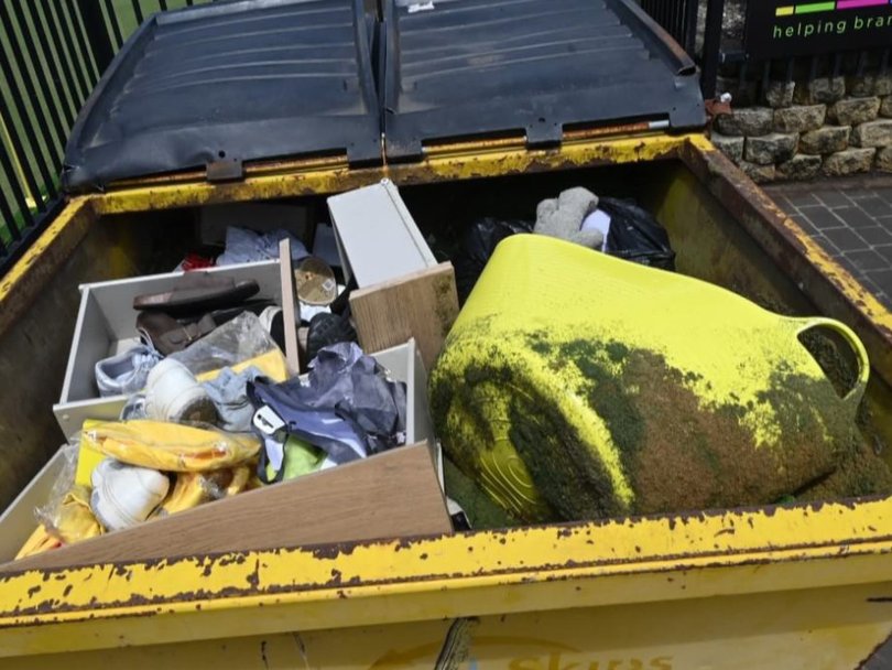 Mr Lamarre-Condon is accused of dumping the couple’s belongings in a skip bin at Club Cronulla on February 20, 2024. Picture: NewsWire Handout
