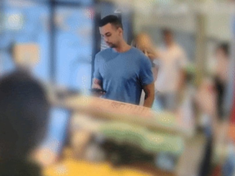 He visited a sushi train in Cronulla with his friend the night after the alleged murders. Picture: Court exhibit