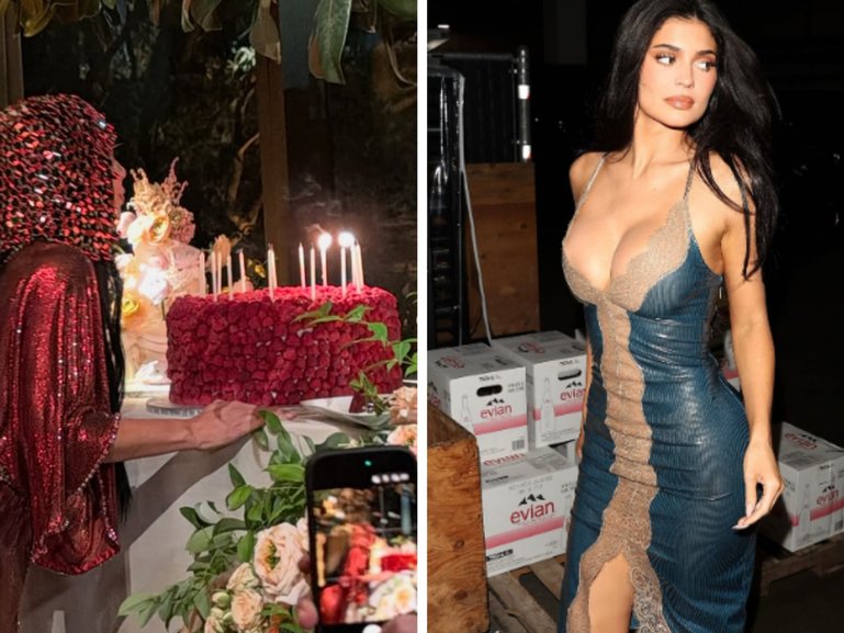 Kim Kardashian dons daring ensemble at 46th birthday dinner while brother Rob makes rare public appearance