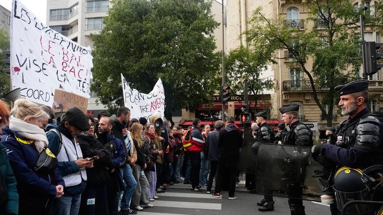 Some 70,000 officers have been deployed in anticipation of further protests across France. (AP PHOTO)