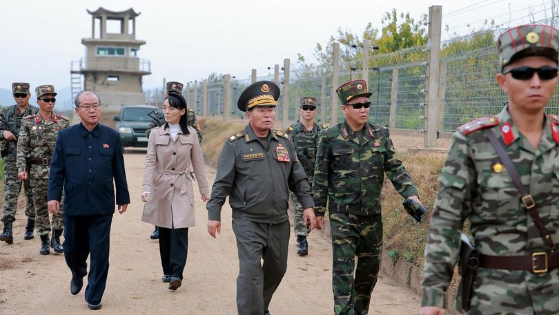 North Korea's Kim Yo-jong visited troops at the border and made renewed threats against the South on Friday.