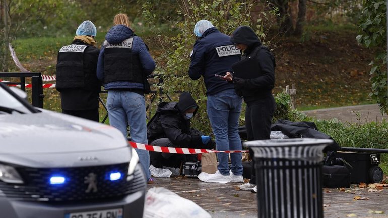 The suspected terrorist shooting of a girl near Paris marks "a turning point" President Macron says. (EPA PHOTO)