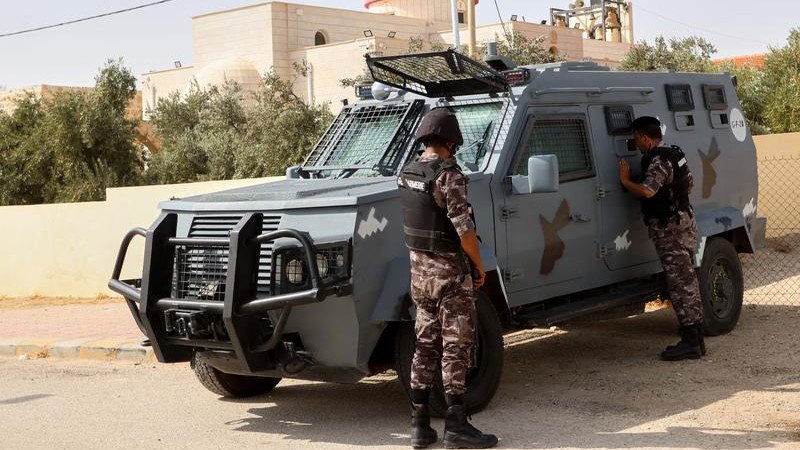 Security has been stepped up in Jordan after a deadly attack on St George's Greek Orthodox Church. (AP PHOTO)