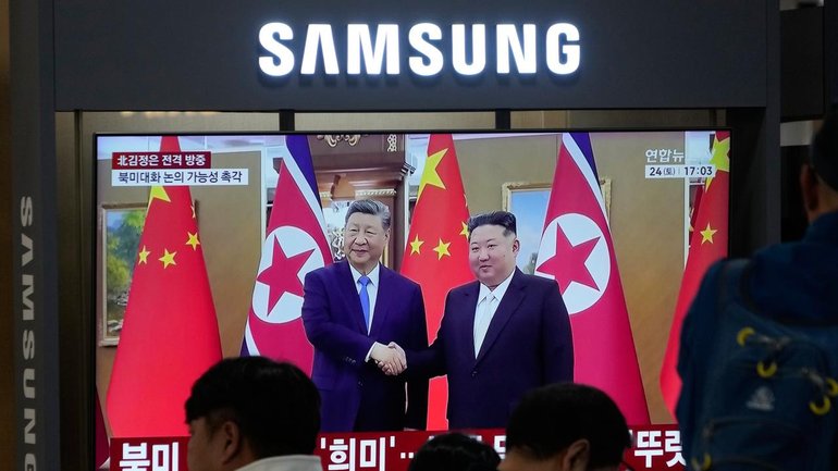 North Korean leader Kim Jong-un has visited President Xi Jinping in China. (AP PHOTO)