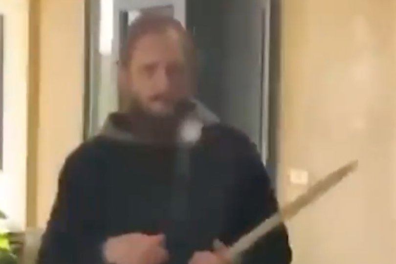 Footage of Helen Haines' alleged attacker, Brendan Nugent, being arrested by police in 2022 has emerged.
