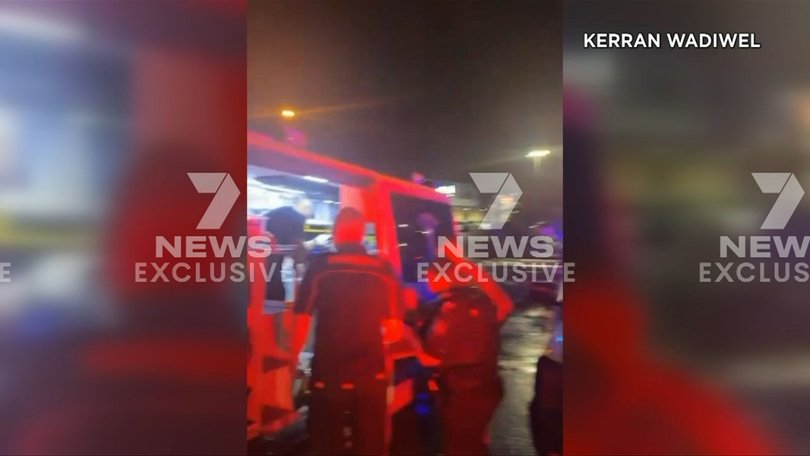 Footage captured by people at the scene showed paramedics treating the wounded.