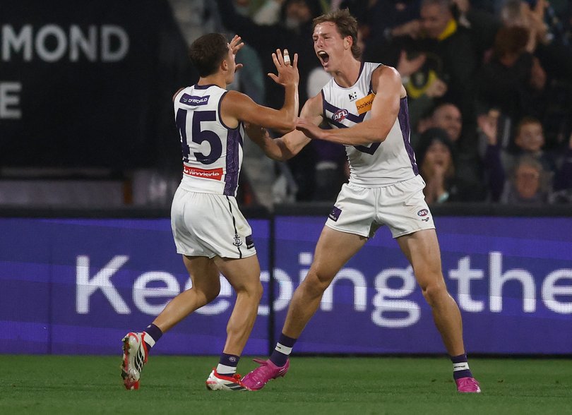 Matt Johnson kicked a key goal against Collingwood in last year’s Gather Round clash.