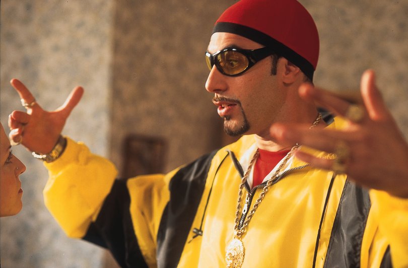 Scene from Ali G Inda House featuring the title character (Sacha Baron Cohen). 