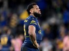 Josh Addo-Carr of the Eels looks on following his team’s loss during the NRL Round 21 match between the Parramatta Eels and the Penrith Panthers at CommBank Stadium in Sydney, Thursday, July 23, 2026. (AAP Image/Dan Himbrechts) NO ARCHIVING, EDITORIAL USE ONLY DAN HIMBRECHTS