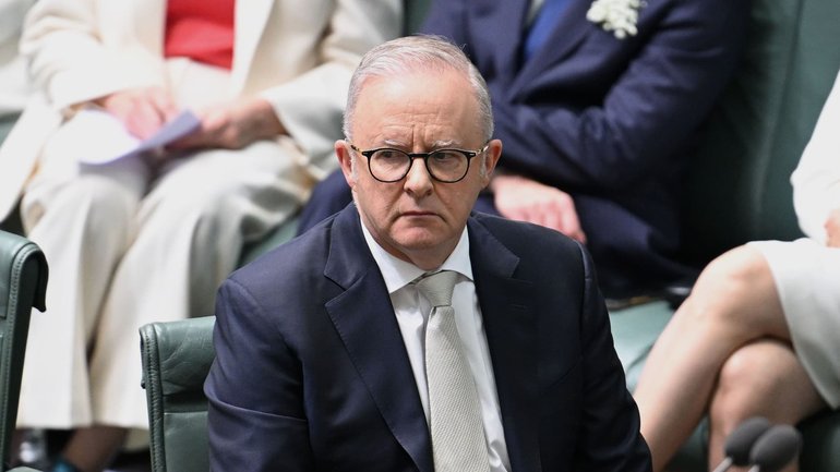 Anthony Albanese during Monday’s session of Federal Parliament.