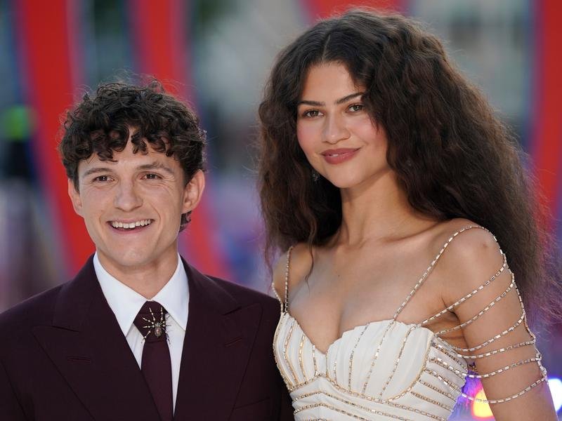 "There wasn't a dry eye in the house" when Tom Holland and Zendaya spoke at their wedding. (AP PHOTO)