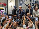 Benjamin Netanyahu, Israel’s prime minister, speaks to supporters in the food court of a shopping mall in Holon, Israel, during a campaign visit, on October 13, 2026. 
