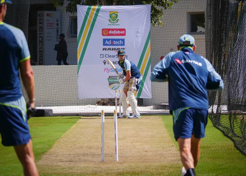 Cam Green in the nets this week.