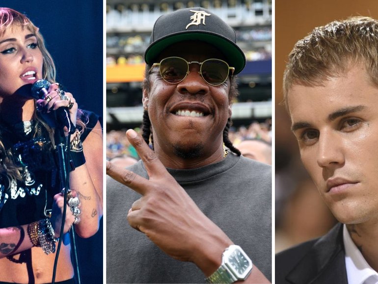 Before Jay-Z was confirmed to headline, Miley Cyrus and Justin Bieber were rumoured to be headline acts.