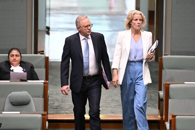 Anthony Albanese and Clare O'Neil during Question Time on Tuesday.
