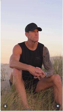 Ben Roberts-Smith has launched a brand called Epic One Two. Screengrab from the Epic One Two instagram account.