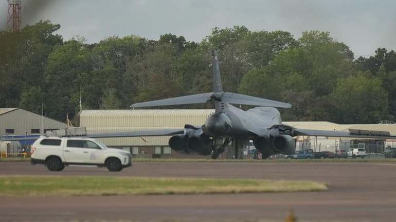 RAF Fairford in England had been used by US bombers to carry out air strikes on Iran. (AP PHOTO)