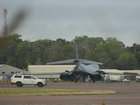 RAF Fairford in England had been used by US bombers to carry out air strikes on Iran. (AP PHOTO)