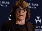 SYDNEY, AUSTRALIA - NewsWire Photos SEPTEMBER 29 2026: Reserve Bank Governor Michele Bullock addresses the media following the announcement that the RBA will increase interest rates to 4.6 per cent. NewsWire / Nikki Short