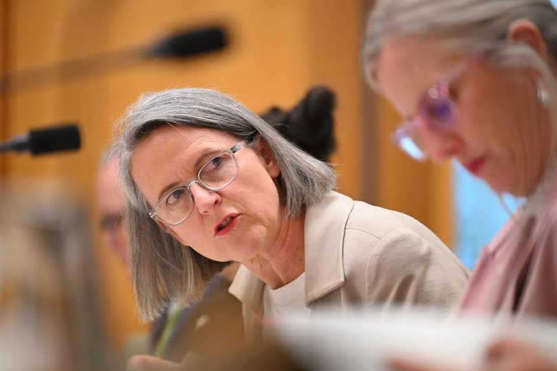 CANBERRA, AUSTRALIA- NewsWire Photos- OCTOBER 28, 2026: Secretary to the Treasury, Jenny Wilkinson PSM appears at the 2026-27 Supplementary Budget Estimates Economics Legislation Committee at Parliament House in Canberra. Picture: NewsWire / Martin Ollman