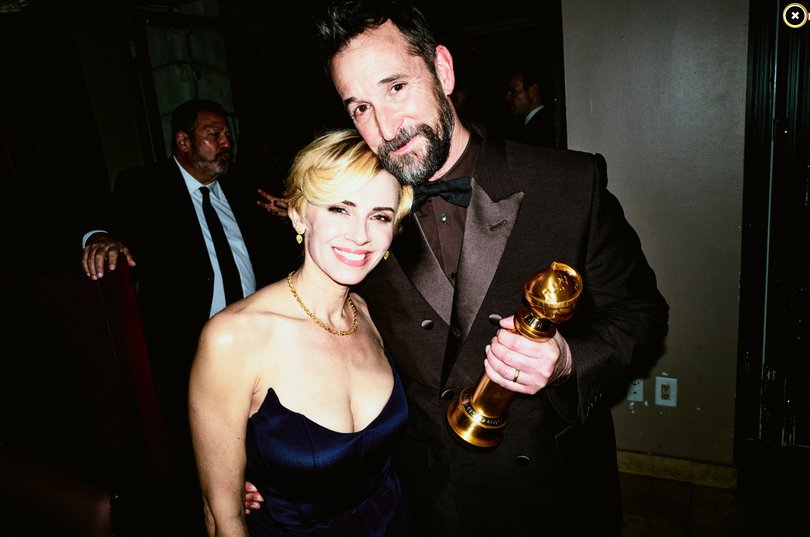 Noah Wyle with wife Sara Wells. Picture: Myles Hendrick