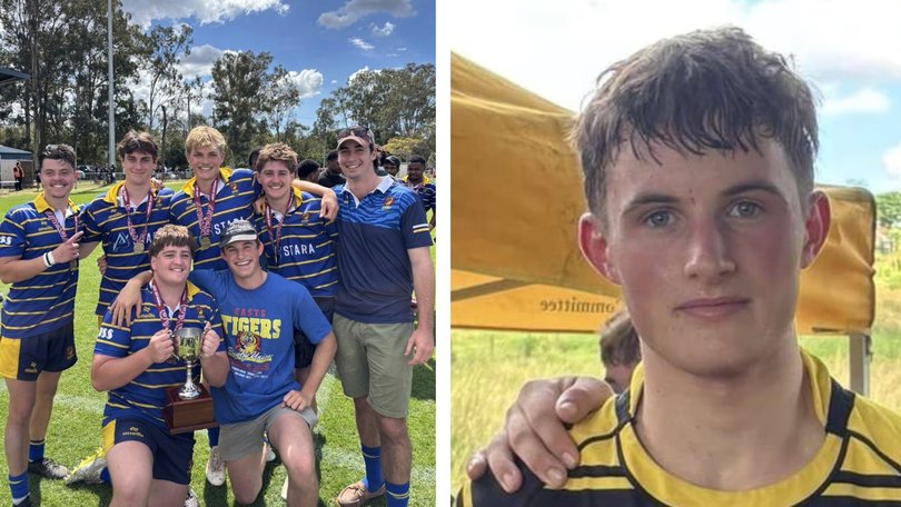 Henry Page, pictured left with fellow Easts Tigers teammates, has been remembered as a 'lovely kid' by the Queensland rugby community.
