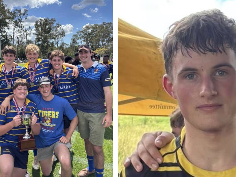 Henry Page, pictured left with fellow Easts Tigers teammates, has been remembered as a 'lovely kid' by the Queensland rugby community.