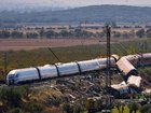 Several carriages of a train have derailed following a deadly collision in central Spain. (AP PHOTO)